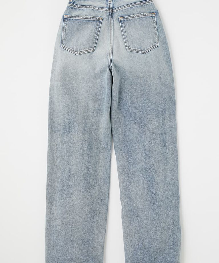MOUSSY「HW DAMAGE LOOSE STRAIGHT」|デニム|