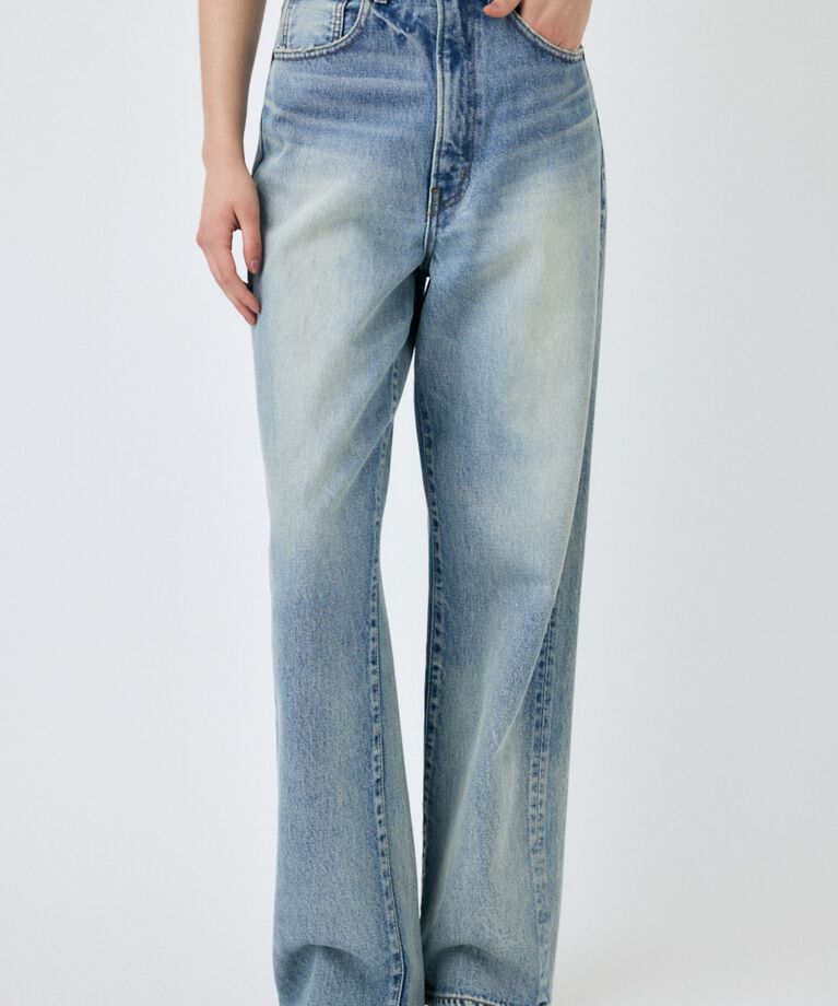 MOUSSY「HW DAMAGE LOOSE STRAIGHT」|デニム|