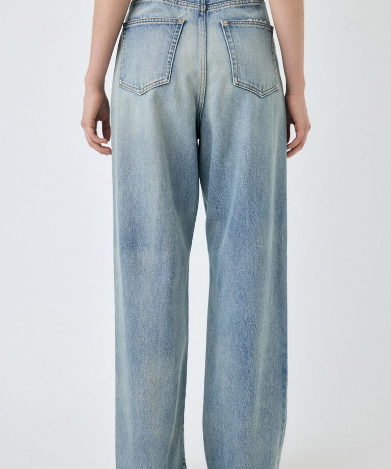 MOUSSY「HW DAMAGE LOOSE STRAIGHT」|デニム|
