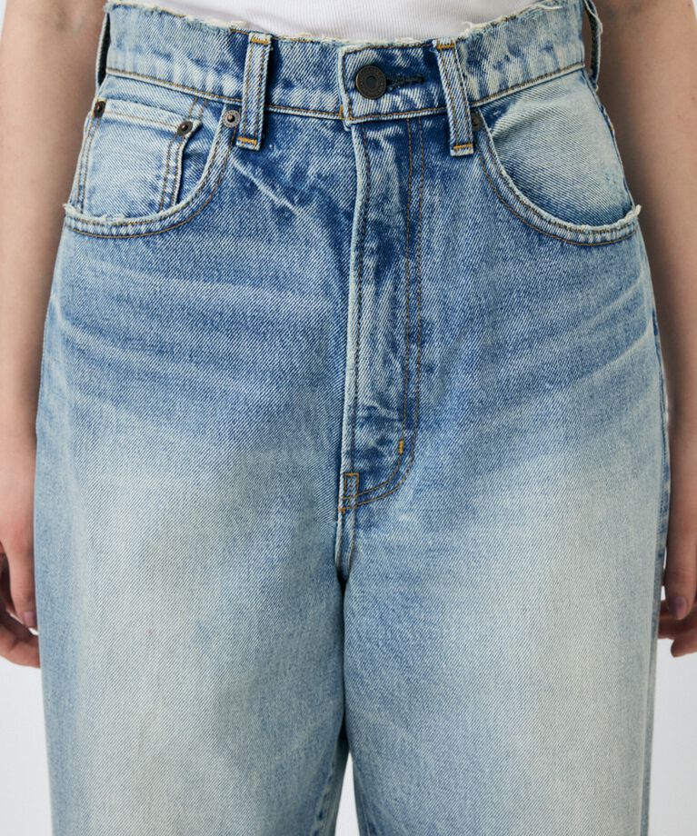 MOUSSY「HW DAMAGE LOOSE STRAIGHT」|デニム|