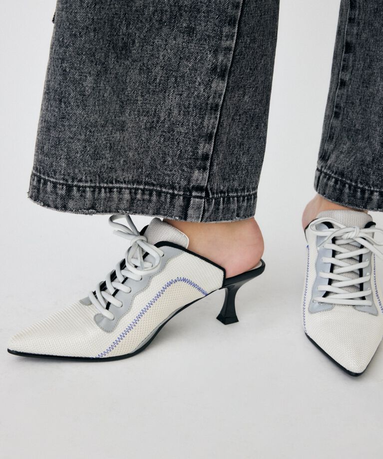 MOUSSY「LACE UP KICKS ミュール」|サンダル|O/WHT1