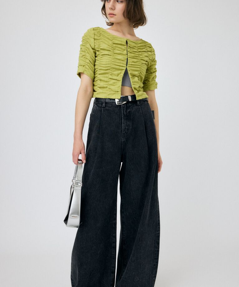 MOUSSY「WAVY TUCK BAGGY」|デニム|