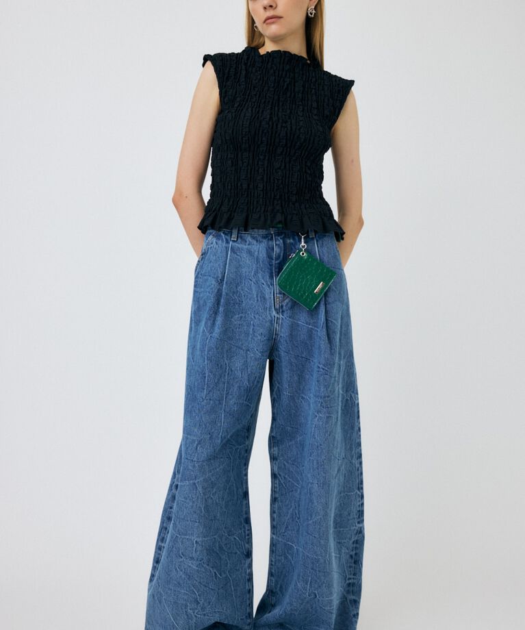 MOUSSY「WAVY TUCK BAGGY」|デニム|