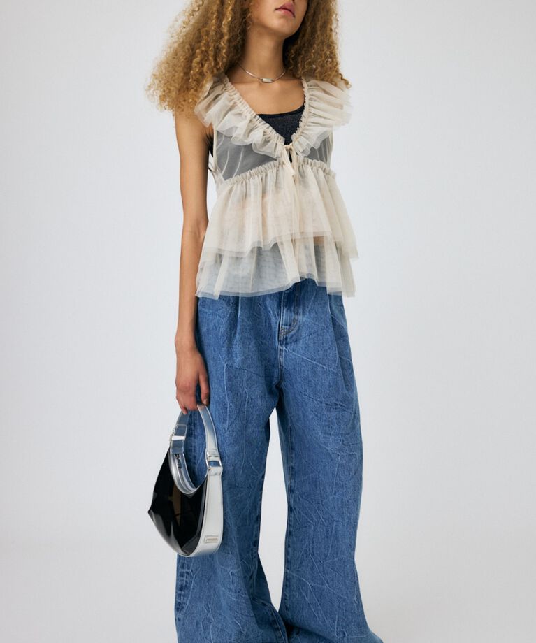MOUSSY「WAVY TUCK BAGGY」|デニム|