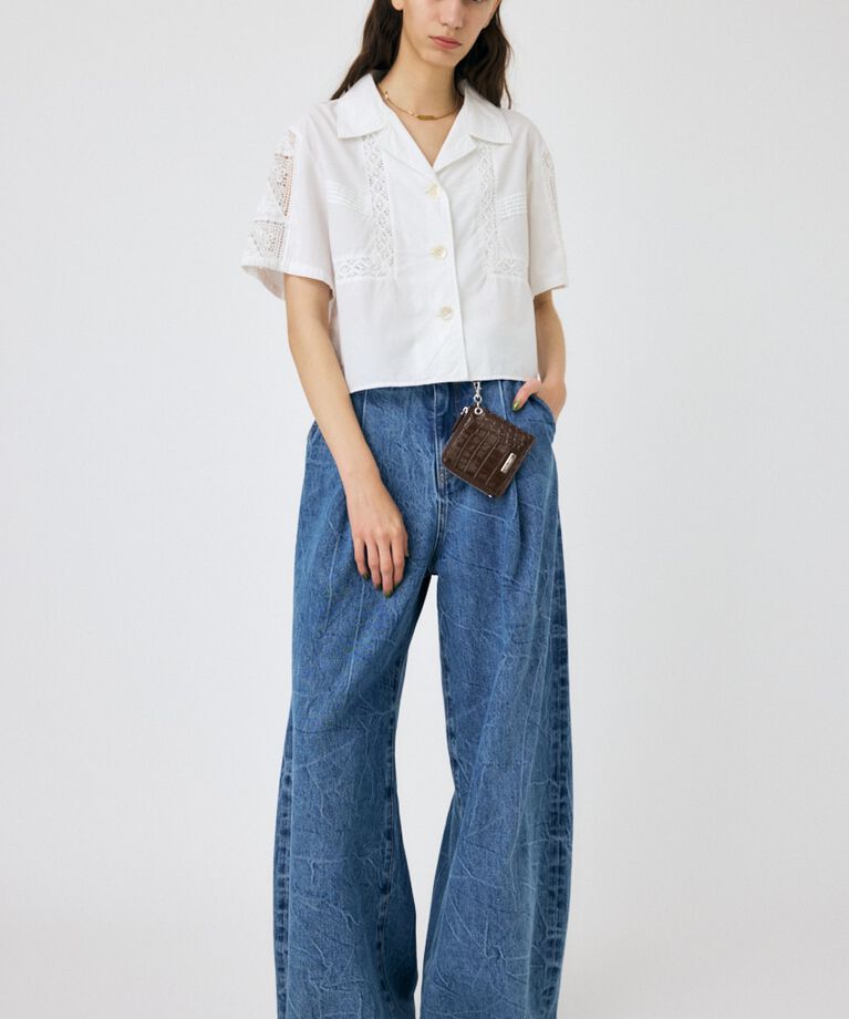 MOUSSY「WAVY TUCK BAGGY」|デニム|
