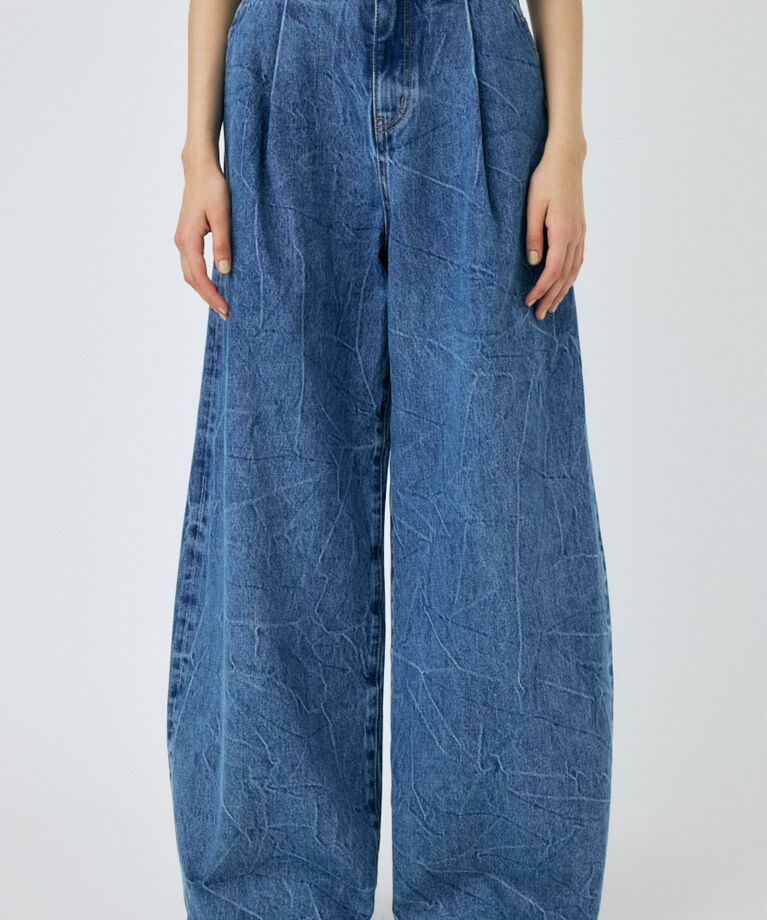 MOUSSY「WAVY TUCK BAGGY」|デニム|