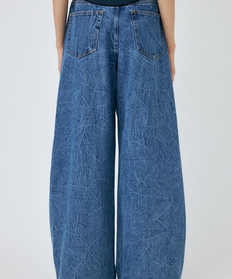 MOUSSY「WAVY TUCK BAGGY」|デニム|