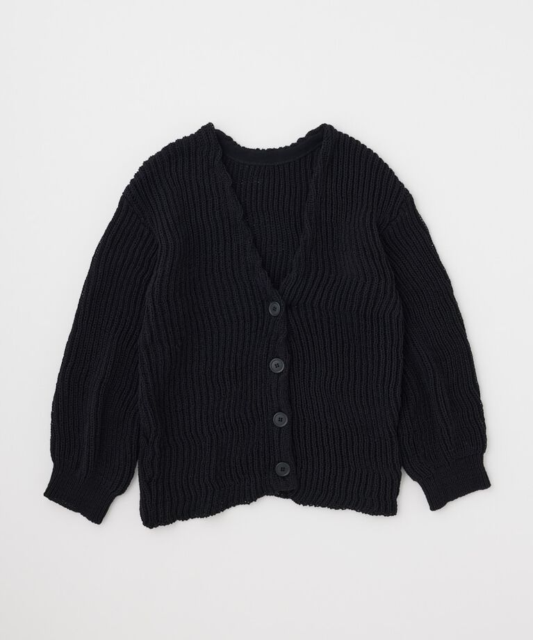MOUSSY「メランジニットカーディガン　コットン×リサイクルポリエステル混」|カーディガン|