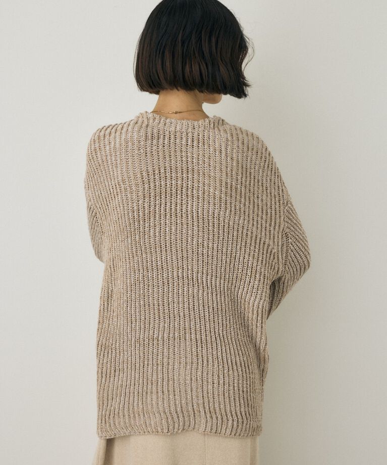 MOUSSY「メランジニットカーディガン　コットン×リサイクルポリエステル混」|カーディガン|