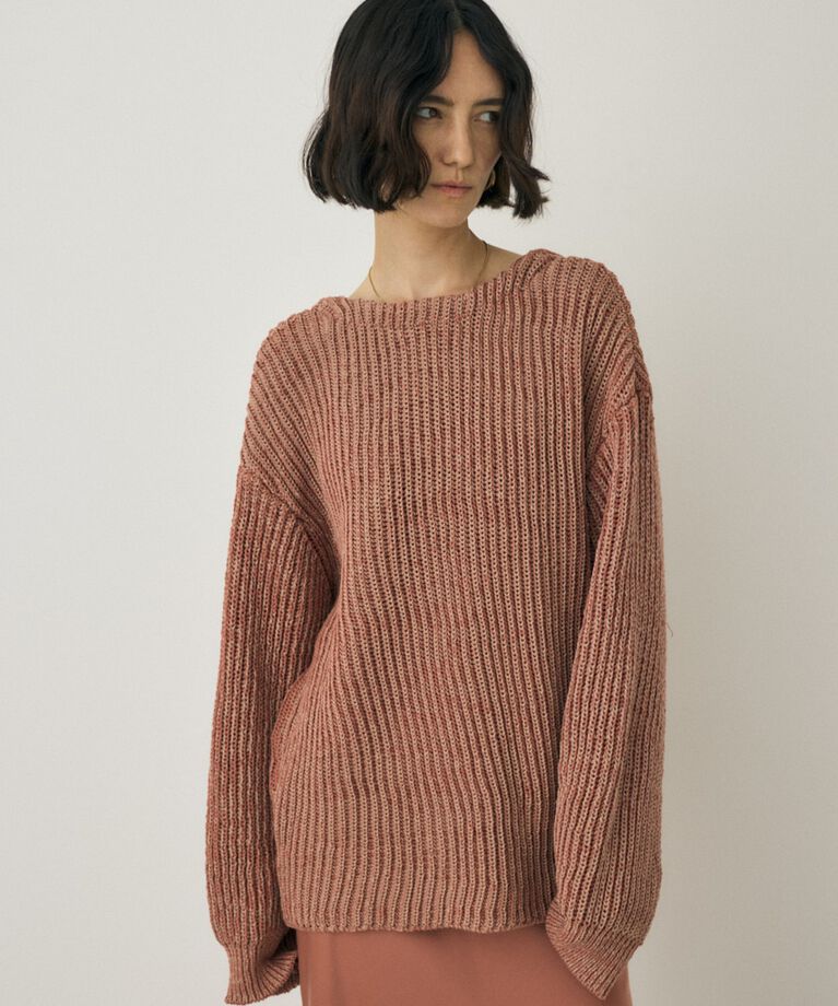 MOUSSY「メランジニットカーディガン　コットン×リサイクルポリエステル混」|カーディガン|