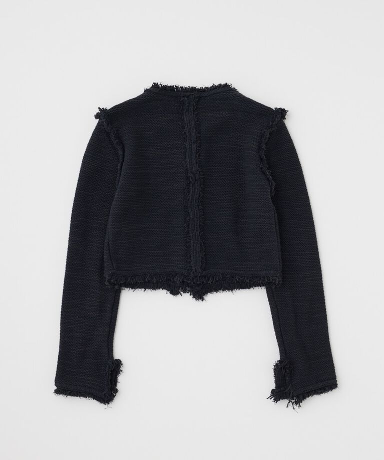 MOUSSY「ツイードニットジャケット　オーガニックコットン使用」|カーディガン|