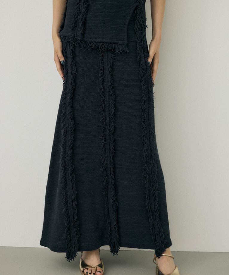 MOUSSY「ツイードニットスカート　オーガニックコットン使用」|スカート|
