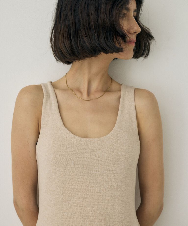 MOUSSY「ノースリーブニットワンピース　オーガニックコットン使用」|ワンピース|
