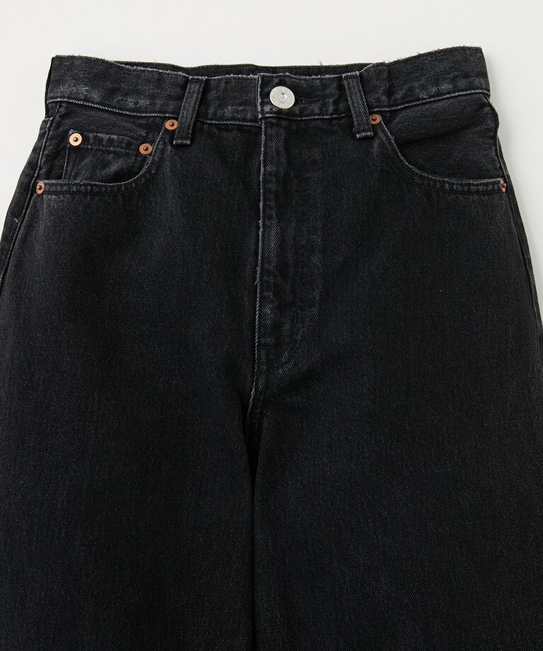 MOUSSY「HW 90S ブラックストレートデニム」|デニム|