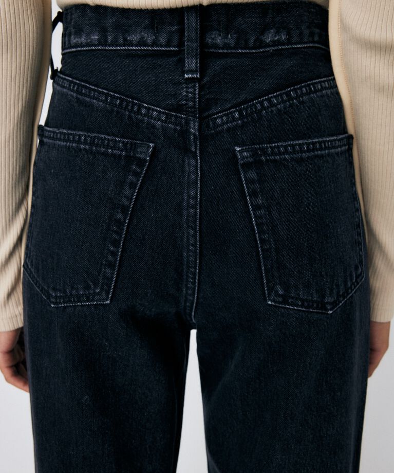 MOUSSY「HW 90S ブラックストレートデニム」|デニム|