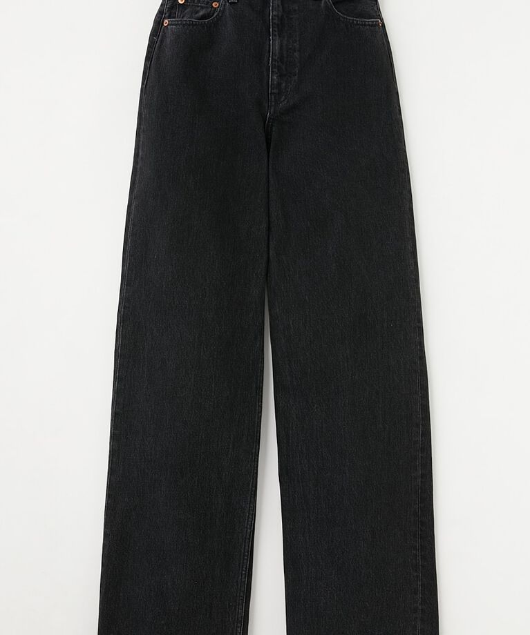 MOUSSY「HW 90S ブラックストレートデニム」|デニム|