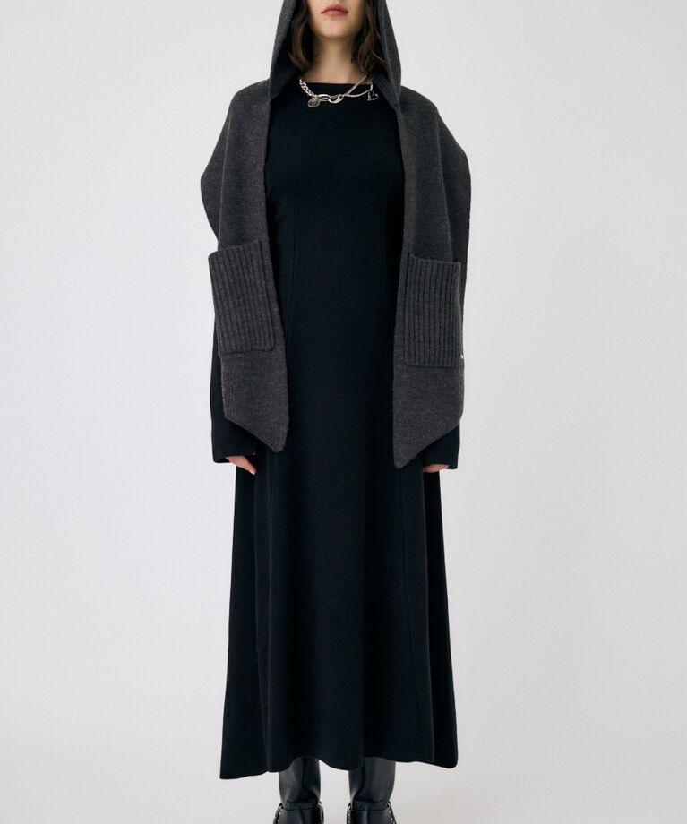 MOUSSY「WAIST RIBBON モックネックドレス」|ワンピース|