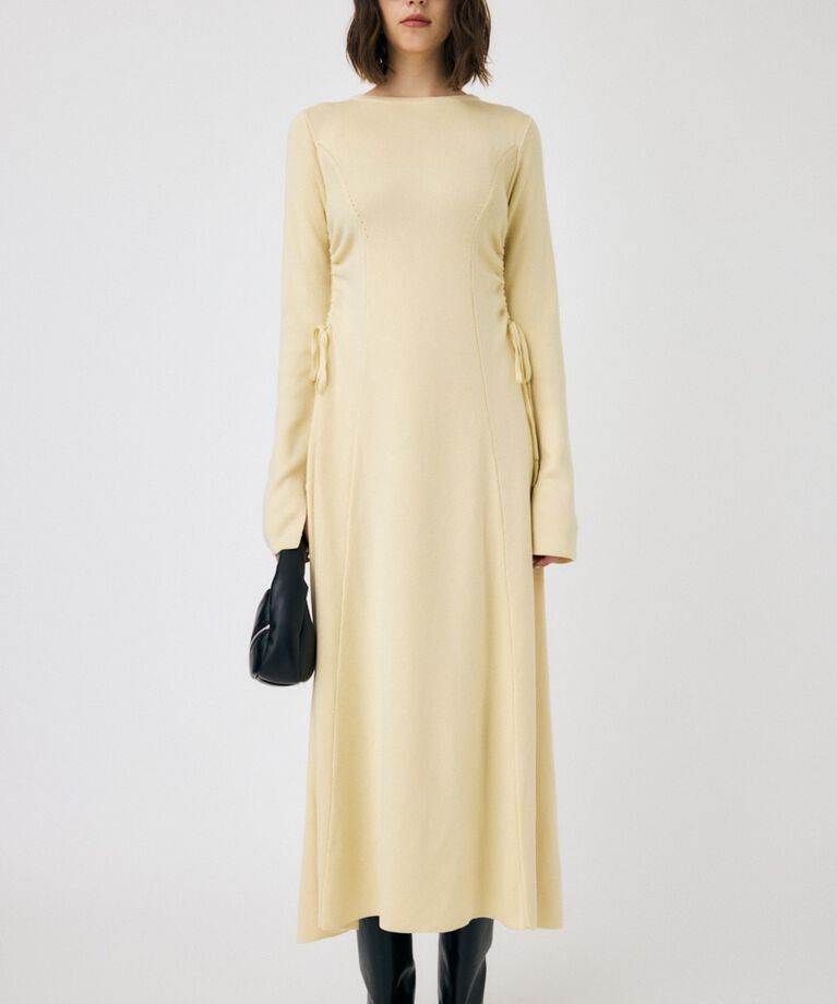MOUSSY「WAIST RIBBON モックネックドレス」|ワンピース|