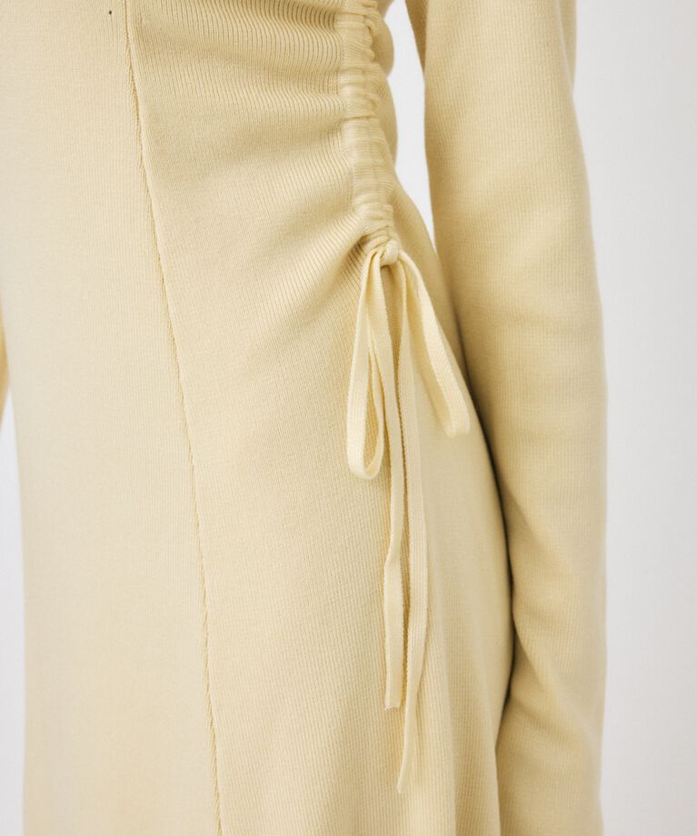MOUSSY「WAIST RIBBON モックネックドレス」|ワンピース|