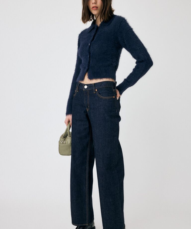 MOUSSY「HEART BUTTON フェザーカーディガン」|カーディガン|