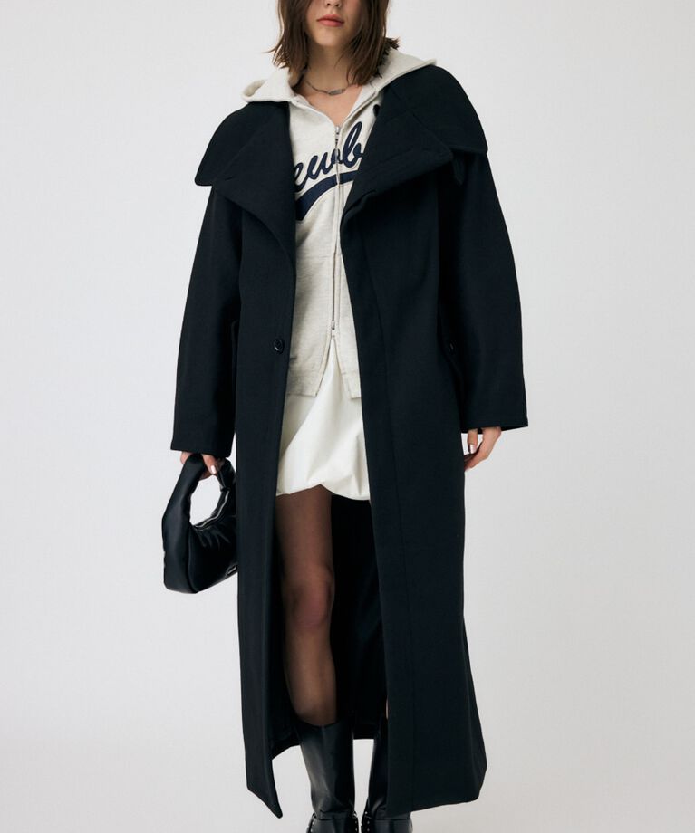 MOUSSY「STANDCOLLAR コクーンコート」|その他|BLK
