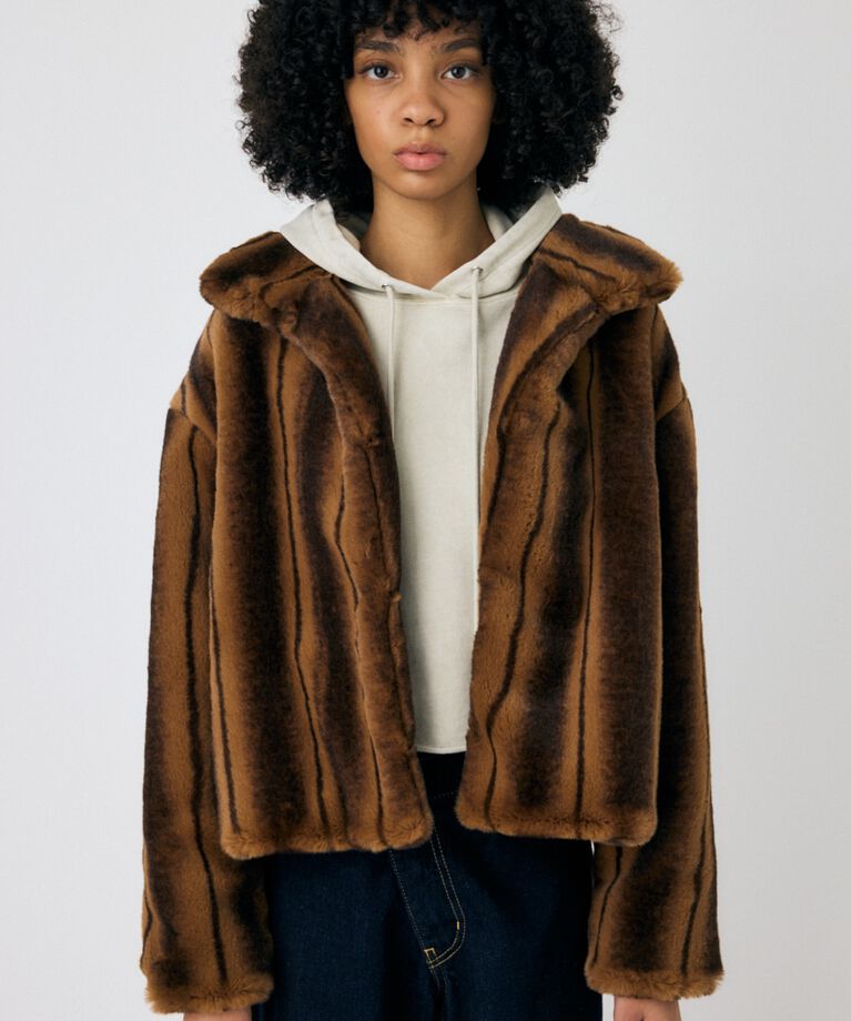 MOUSSY「FAUX FUR スタンドカラージャケット」|その他|