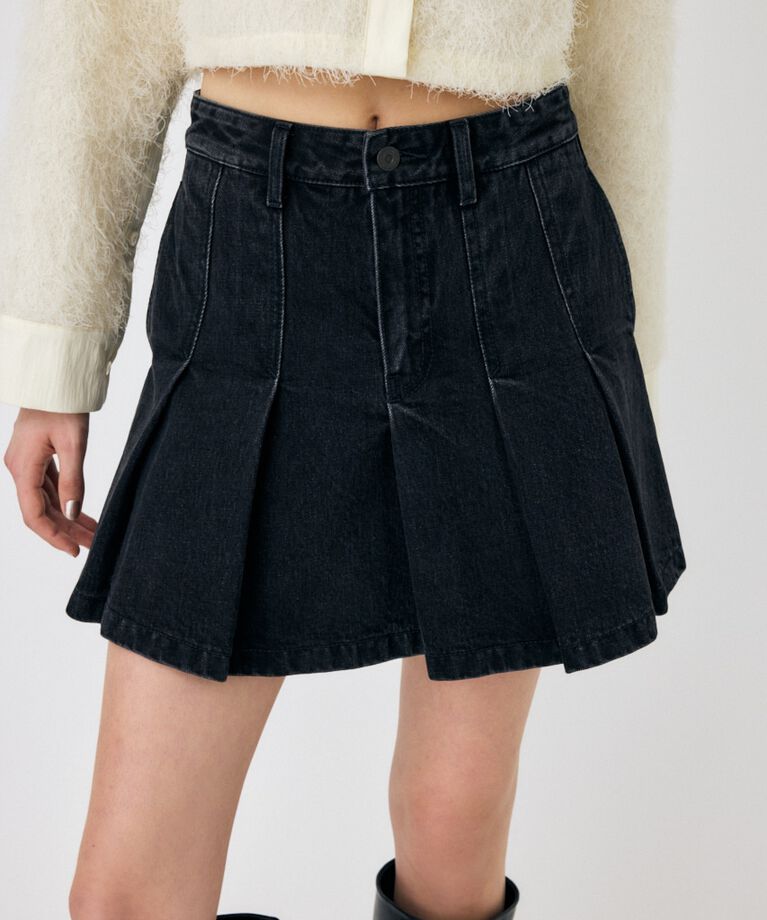 MOUSSY「PLEATED デニムミニスカート」|スカート|