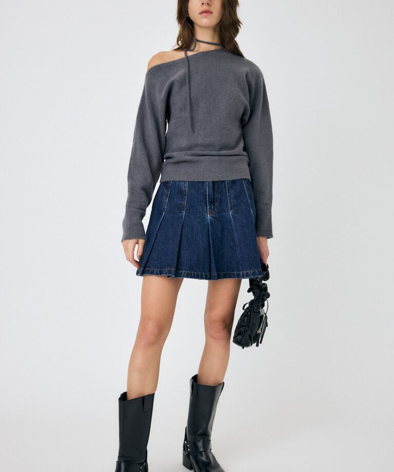 MOUSSY「PLEATED デニムミニスカート」|スカート|D/BLU3