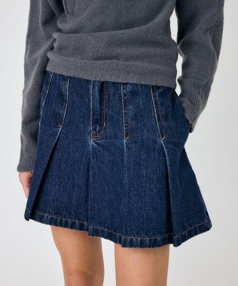 MOUSSY「PLEATED デニムミニスカート」|スカート|