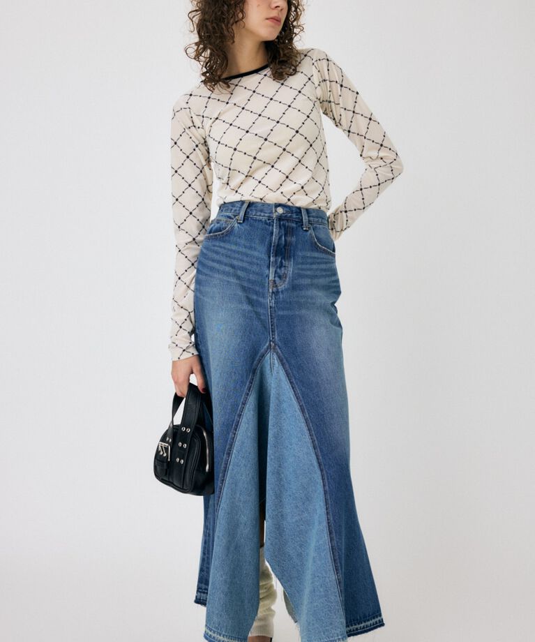 MOUSSY「REMAKE DENIM マーメイドスカート」|スカート|BLU