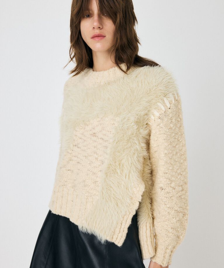 MOUSSY「INTARSIA SLIT セーター」|ニット・セーター|IVOY3