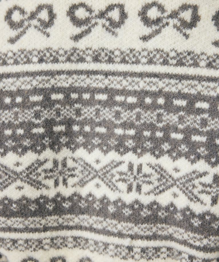 MOUSSY「RIBBON FAIR ISLE ニットカーディガン」|カーディガン|