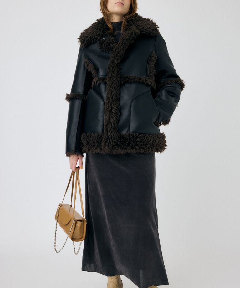 MOUSSY「SHEARLING OVER ジャケット」|その他|BLK
