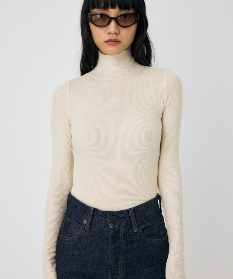 MOUSSY「SOFT TEREKO ハイネックトップス」|Tシャツ・カットソー|