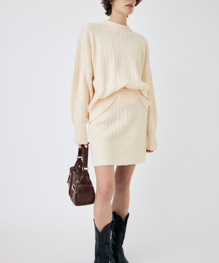 MOUSSY「RIB CABLE ニットトップス」|ニット・セーター|