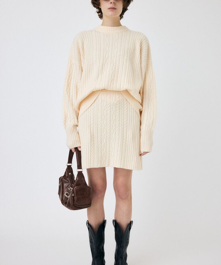 MOUSSY「RIB CABLE ニットトップス」|ニット・セーター|