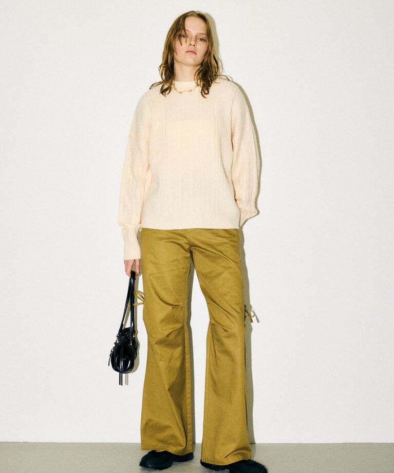 MOUSSY「RIB CABLE ニットトップス」|ニット・セーター|