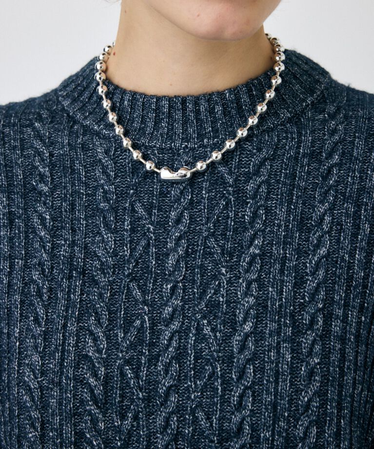 MOUSSY「RIB CABLE ニットトップス」|ニット・セーター|