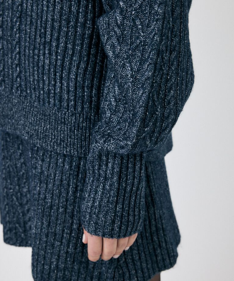 MOUSSY「RIB CABLE ニットトップス」|ニット・セーター|