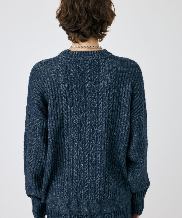 MOUSSY「RIB CABLE ニットトップス」|ニット・セーター|