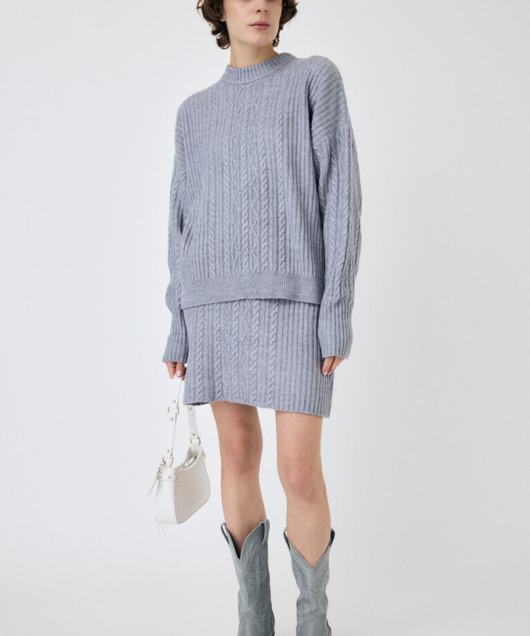 MOUSSY「RIB CABLE ニットトップス」|ニット・セーター|