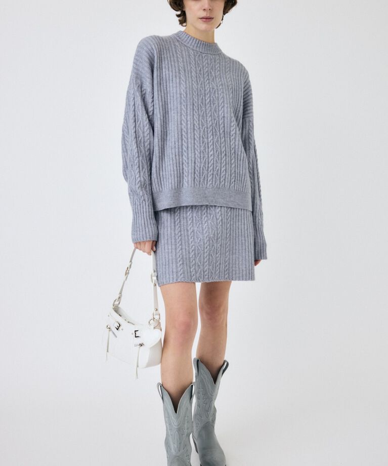 MOUSSY「RIB CABLE ニットトップス」|ニット・セーター|