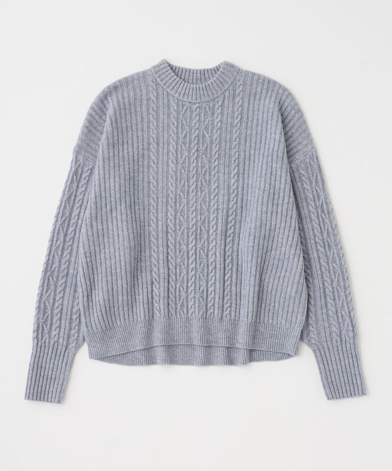 MOUSSY「RIB CABLE ニットトップス」|ニット・セーター|