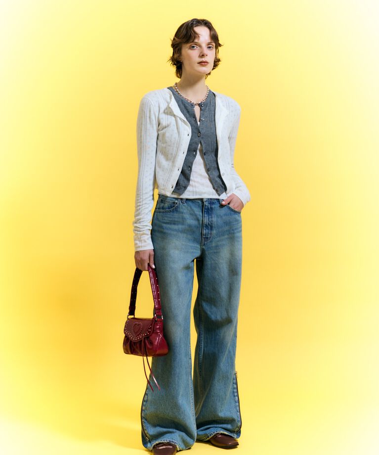 MOUSSY「SIDE ZIP バギー」|デニム|