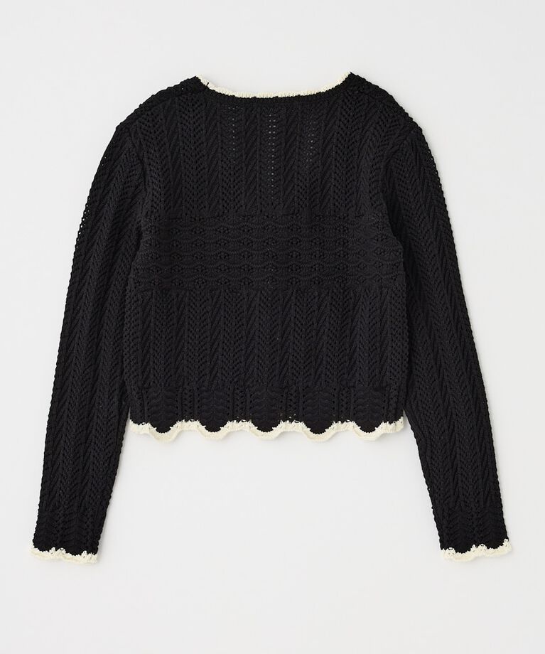 MOUSSY「OPEN STITCH レースアップニット」|ニット・セーター|