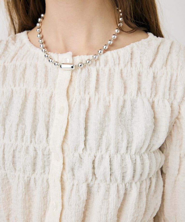 MOUSSY「SHIRRING カーディガン」|Tシャツ・カットソー|