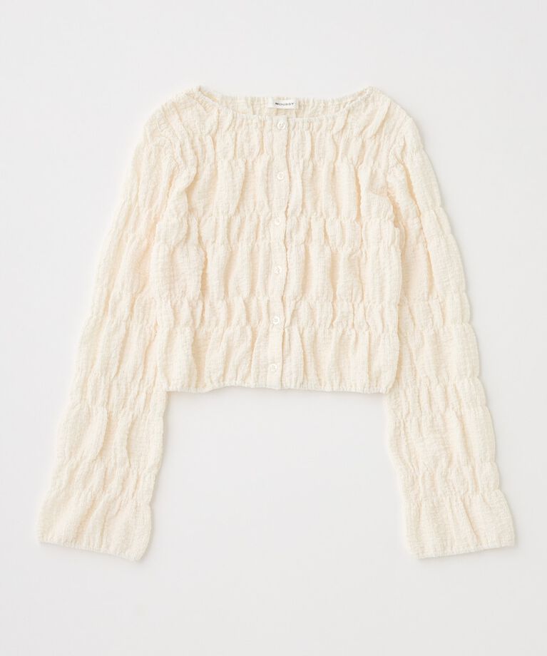 MOUSSY「SHIRRING カーディガン」|Tシャツ・カットソー|