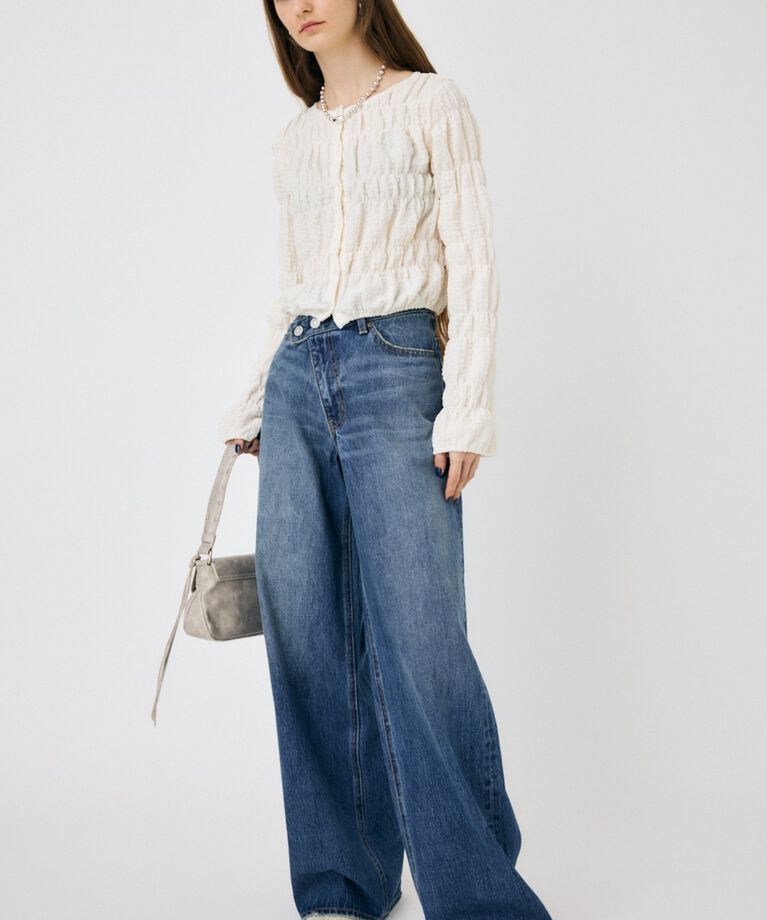 MOUSSY「SHIRRING カーディガン」|Tシャツ・カットソー|
