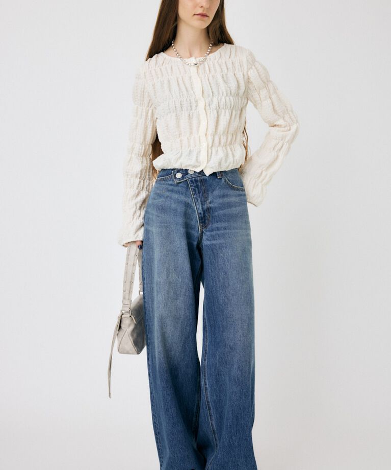 MOUSSY「SHIRRING カーディガン」|Tシャツ・カットソー|