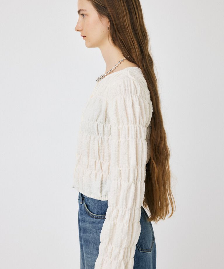 MOUSSY「SHIRRING カーディガン」|Tシャツ・カットソー|